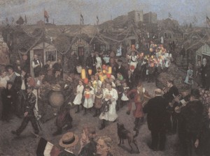 Hans Baluschek, Sommerfest in der Laubenkolonie