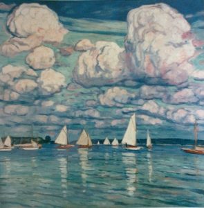 Der Wannsee, 1914, Öl auf Leinwand, 125 x 125 cm